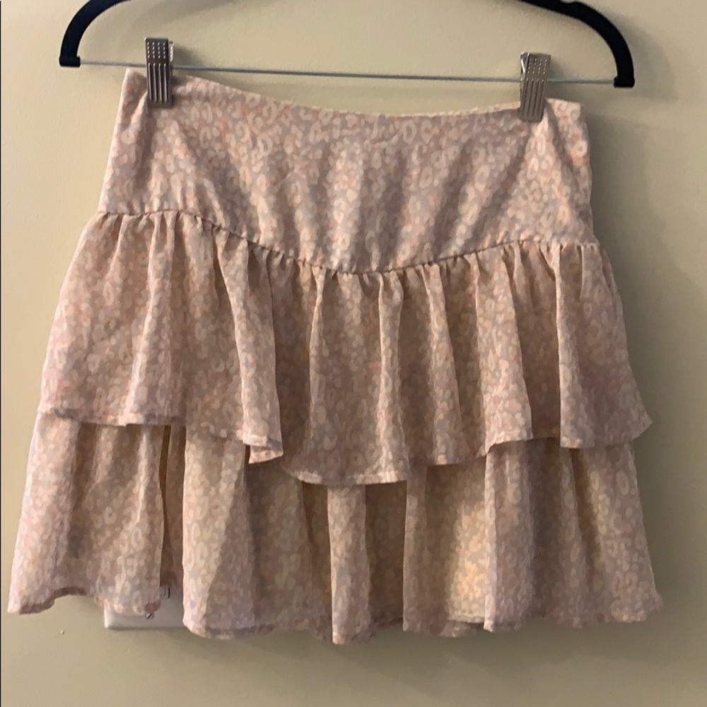 Delia’s pink pastel cheetah print skirt